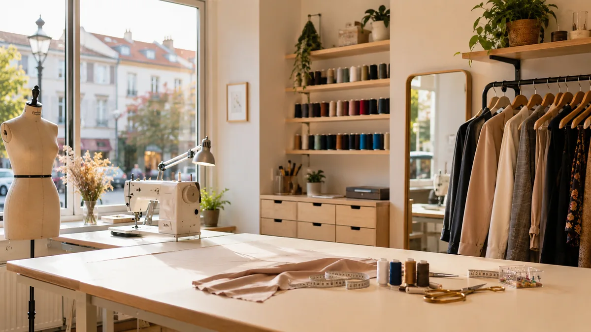 Atelier pour retouches de chemises et pantalons