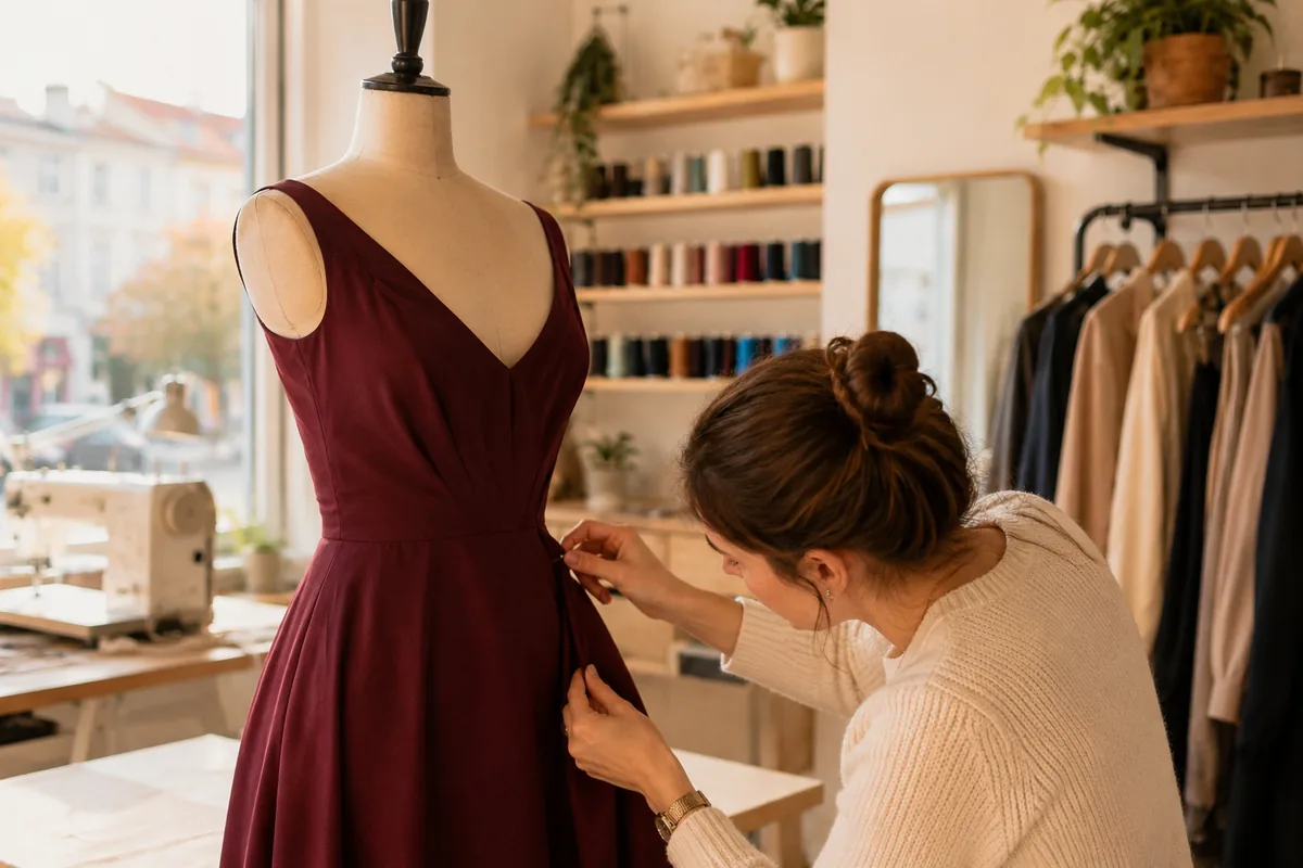 Retouche de robe et ajustement de côtés